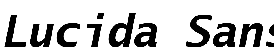 Lucida Sans Typewriter Bold Oblique Font Download Free